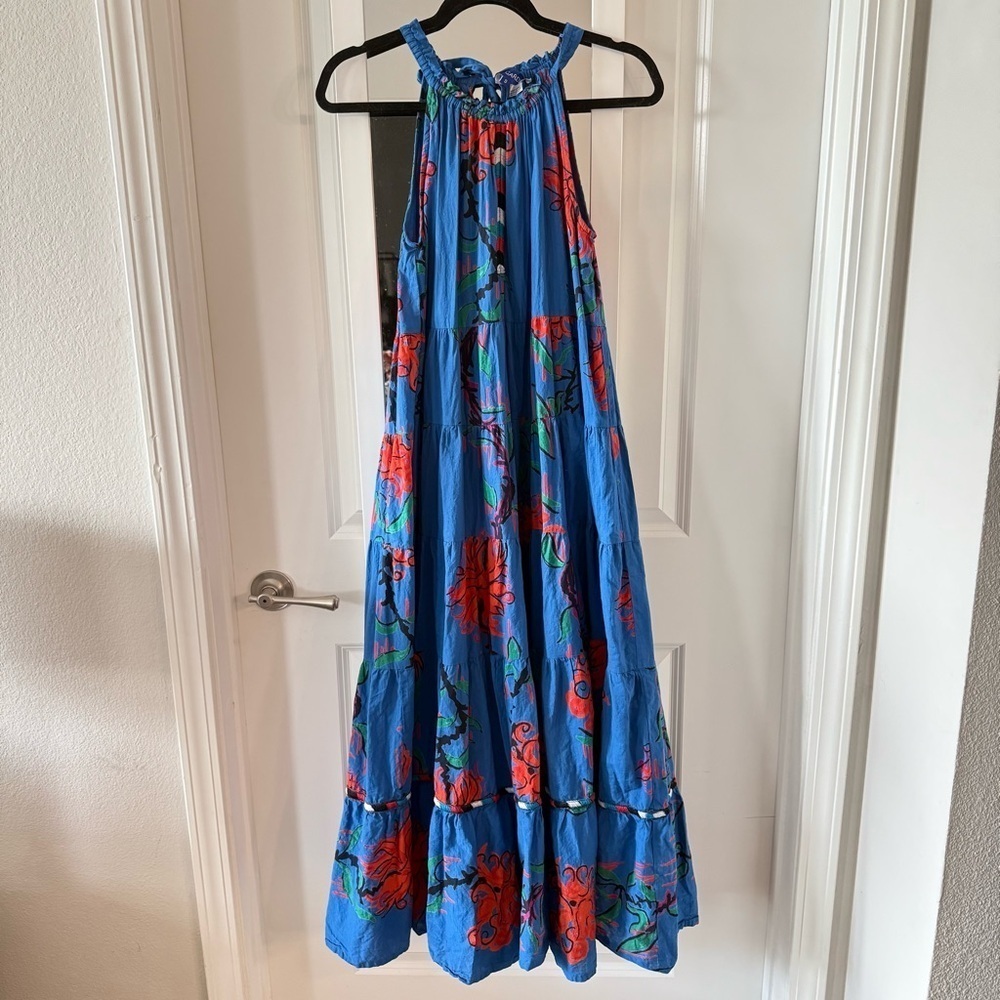 Anthropologie Ro's Garden Valley Halter Cover-Up Maxi Dress Size S - Picture 4 of 7